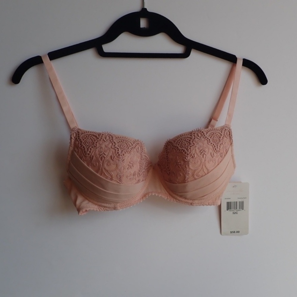 Underella NWT 32C Bra Lace Pink Ballet Beautiful